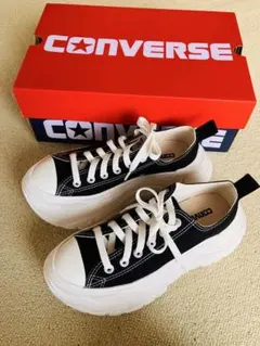CONVERSE 厚底スニーカー ブラック/ホワイト