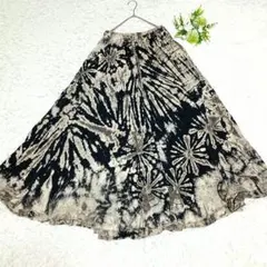 ロングスカート/タイダイ柄/フリー/マキシ丈/総柄/派手/ビンテージ