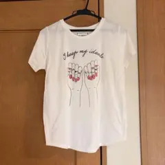 a.g.plus 半袖 白Tシャツ ホワイト エージープラス デザインTシャツのサムネイル