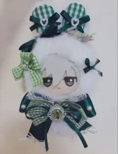 ぬい服10cmちびぐるみ可愛いレースリボン 着せ替え服 着ぐるみウサちゃん服