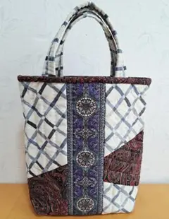 ハンドメイド　パッチワーク　トートバッグ