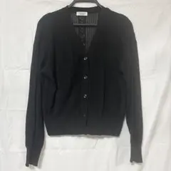 美品・Té chichi ブラックカーディガン 長袖 透かし編み　フリー