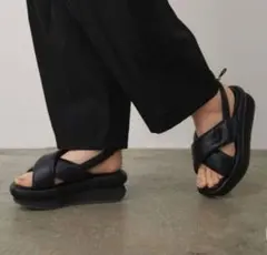 美品 パドローネ チャンキーソール レザー ストラップ サンダル