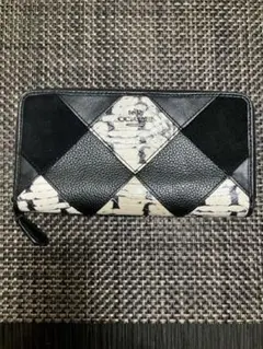 COACH 長財布 パッチワーク レザー スエードのサムネイル
