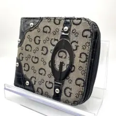 GUESS ゲス 折り財布 二つ折り ブラック グレー系 ロゴのサムネイル