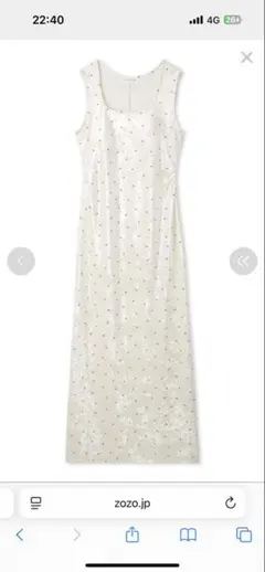 スナイデルホーム　ベロアプリントロングワンピース