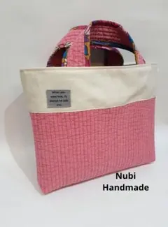 ヌビバッグ　韓国Nubi　ハンドメイド　チェリーピンク　フレンチフラワーのサムネイル