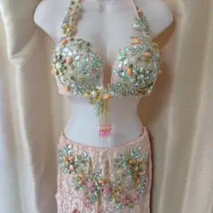 本日お値下げ価格! 美品　ベージュピンクセットアップドレス