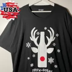 【アメリカ古着❗️】90s プリントロゴ半袖Tシャツ　黒　2XL ビッグサイズ