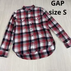GAP フランネルネルシャツ 赤・黒・白 チェック柄 薄手　アメカジ