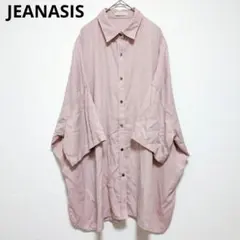 ジーナシス オーバーサイズシャツ ピンク F ビッグシルエット ゆったり 薄手