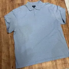 ライトブルー ストライプ ポロシャツ