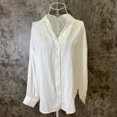 ✨GRL✨グレイル♡長袖シャツ♡ブラウス♡後ろリボン付き♡薄手♡白(F)