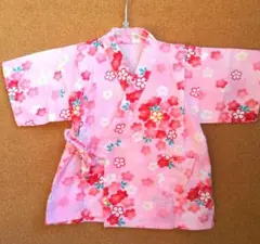 甚平　祭り　女の子　女児　９０㌢ 　花柄　ピンク