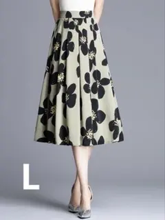 花柄スカート　ひざ丈 春コーデにぴったり デートや女子会に最適