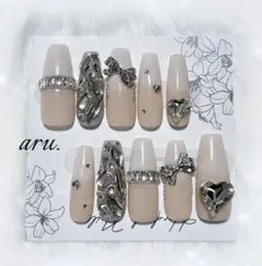 ネイルチップ ベイビーブーマー 埋め尽くし ワンホン 韓国 スナ系 ちゅるん