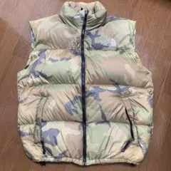 The north face ヌプシベスト 700fill 迷彩　カモ