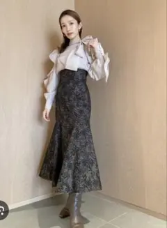 SNIDEL ヘムフレアマーメイドスカート