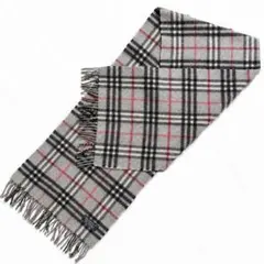M1220B1 Burberry カシミヤ マフラー ノバチェック グレー - メルカリ