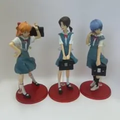 エヴァンゲリオン　アスカ　綾波レイ 委員長　フィギュア3体セット