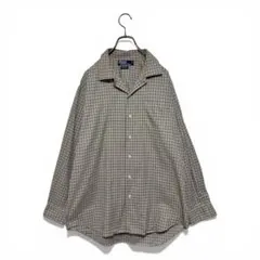 極美品　ラルフローレン　BONNARD 長袖　オープンカラー　シャツ　90S L
