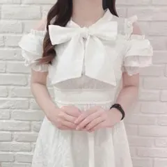 evelyn エブリン 齊藤なぎさ コットンフレアワンピース ホワイト 量産型