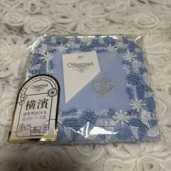 横浜本店限定　近沢レース店 タオルハンカチ ヨット柄 ライトブルー