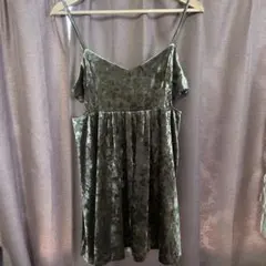 ベロアキャミソールトップス　ビスチェ