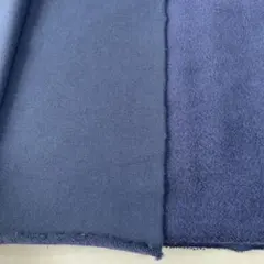 ニット生地　裏起毛　ネイビー