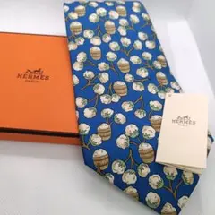 HERMES ネクタイ　ブルー　エルメス