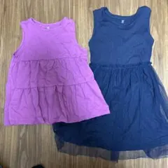 ユニクロ　ノースリーブワンピース　トップス2枚セット