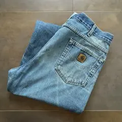 36×30　carhartt カーハート　デニム　ワーク　鬼ヒゲ　メキシコ製