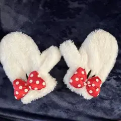 TDR ディズニー ミニーちゃんリボン付き手袋 ミトン 大人用