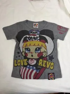 LOVE REVOLUTION Tシャツ グレー キャラクタープリントのサムネイル