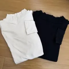 Hotcott リブ長袖Tシャツ Mサイズ 2色セット