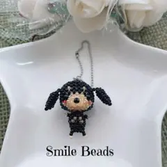 ＊ダックスフント(ブラック・タン) ボールチェーンストラップ＊