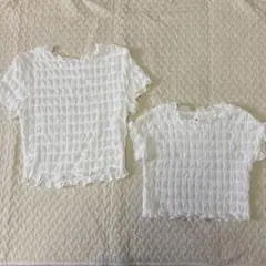 親子お揃い 半袖シャツ Mサイズ&120サイズ 2枚セット