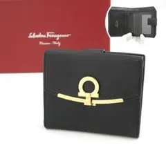 ✨Sランク・箱付き✨ Ferragamo ミニ財布 Wガンチーニ ガンチーニ 赤