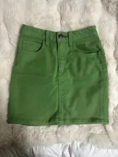 MOUSSY グリーンデニムスカート　y2k