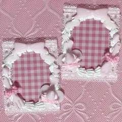 ホイップデコ トレカケース ペア 量産型 ピンク ガーリー いちごりぼん ♡