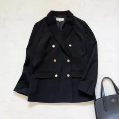 ロペピクニック 紺ブレザー 金ボタン ダブル テーラードジャケット ネイビー L