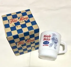 トイストーリー Fire-Kingマグカップ ミルクガラス Disney 新品のサムネイル