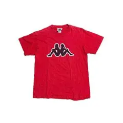 90s USA製 kappa Tシャツ 赤 L 古着 ロゴプリント カッパ