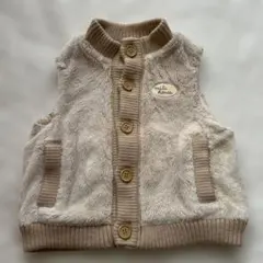 miki house ベビーベスト サイズ80 ベージュ