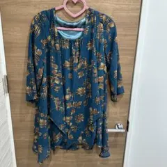 AS KNOW AS チェック柄五分袖ブラウス