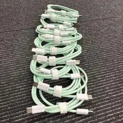 Type-C to Type-C 充電ケーブル 10本セット 1mミントグリーン