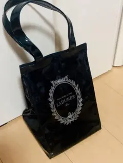 LADUREE トートバッグ ブラック エナメル
