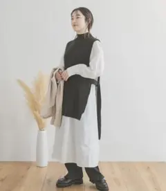 アーバンリサーチ　ニットベストレイヤードワンピース