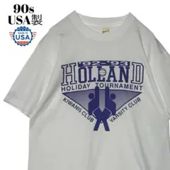 90sヴィンテージUSA製 イベントtシャツ 白 L シングルステッチ Tシャツ