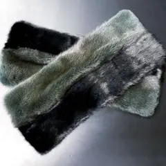 ミンク　ツートン　カバー／黒　深緑　２枚セット　LLサイズ／GAKE日本製❣️